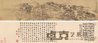 云瓢 春阴竹屋图卷 手卷 24.7×114.5cm